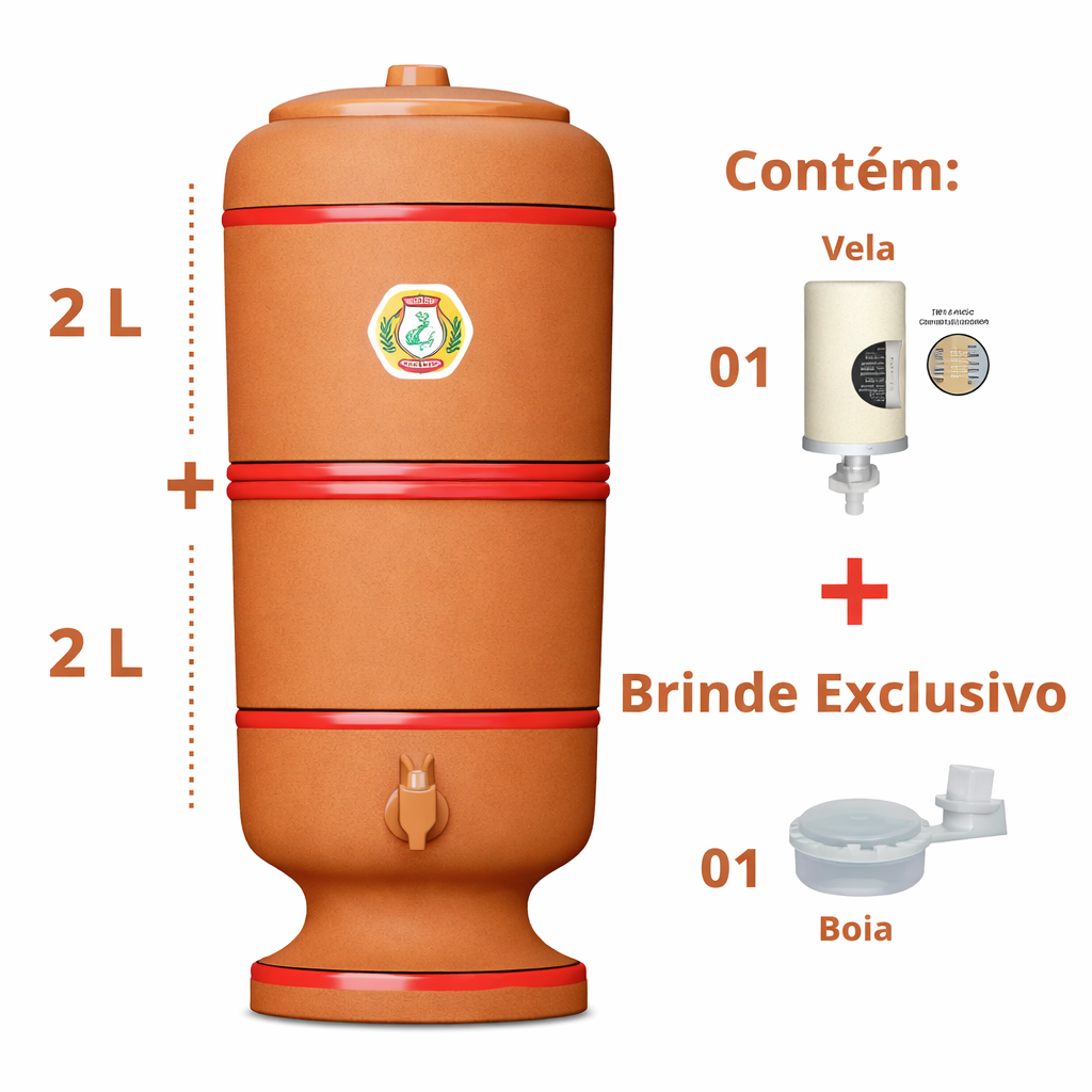 Filtro de Barro Sao Pedro - 4 litros