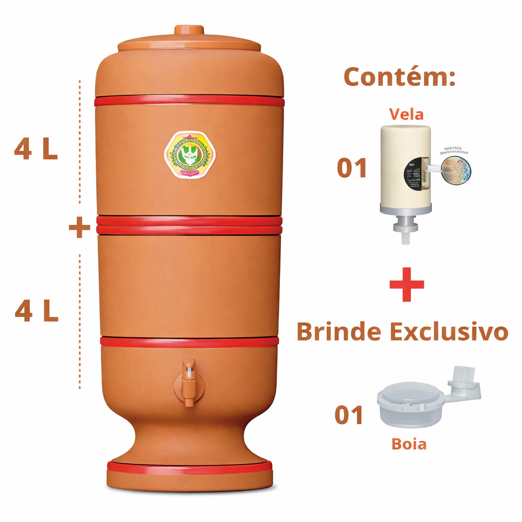 Filtro de Barro Sao Pedro - 8 litros